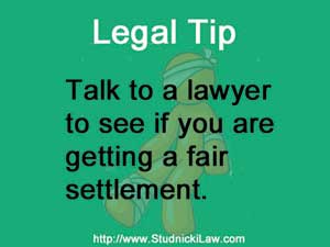 Talk to a lawyer to see if you are getting a fair settlement